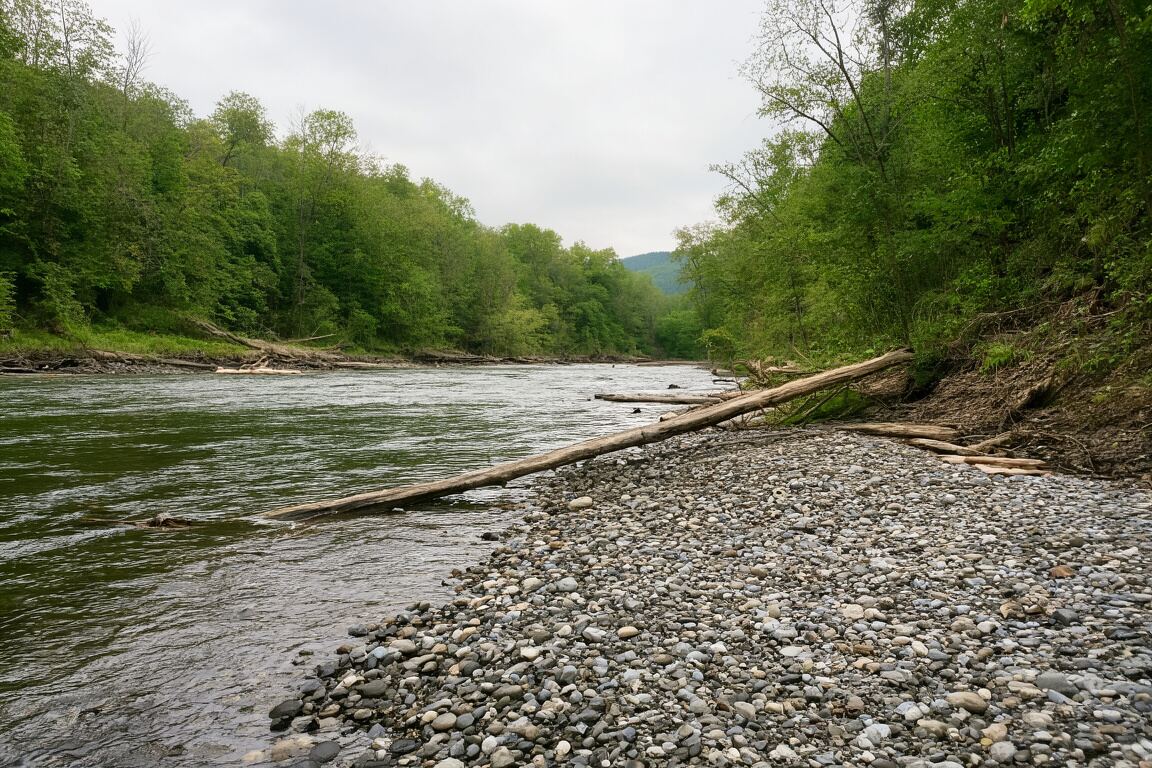 Thread, feathers, and a small hook arranged across a worn tying bench, prepared for the Toccoa River conservation field note